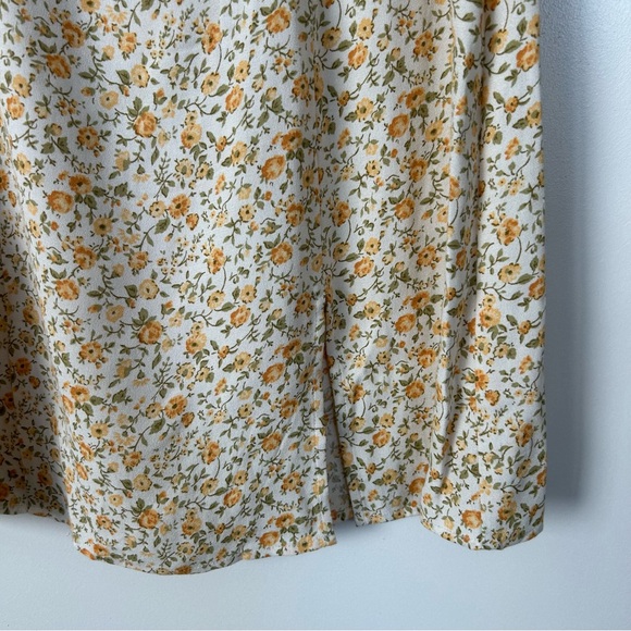 Reformation Noha Floral Mini Dress Yellow Size 4 - Picture 5 of 9